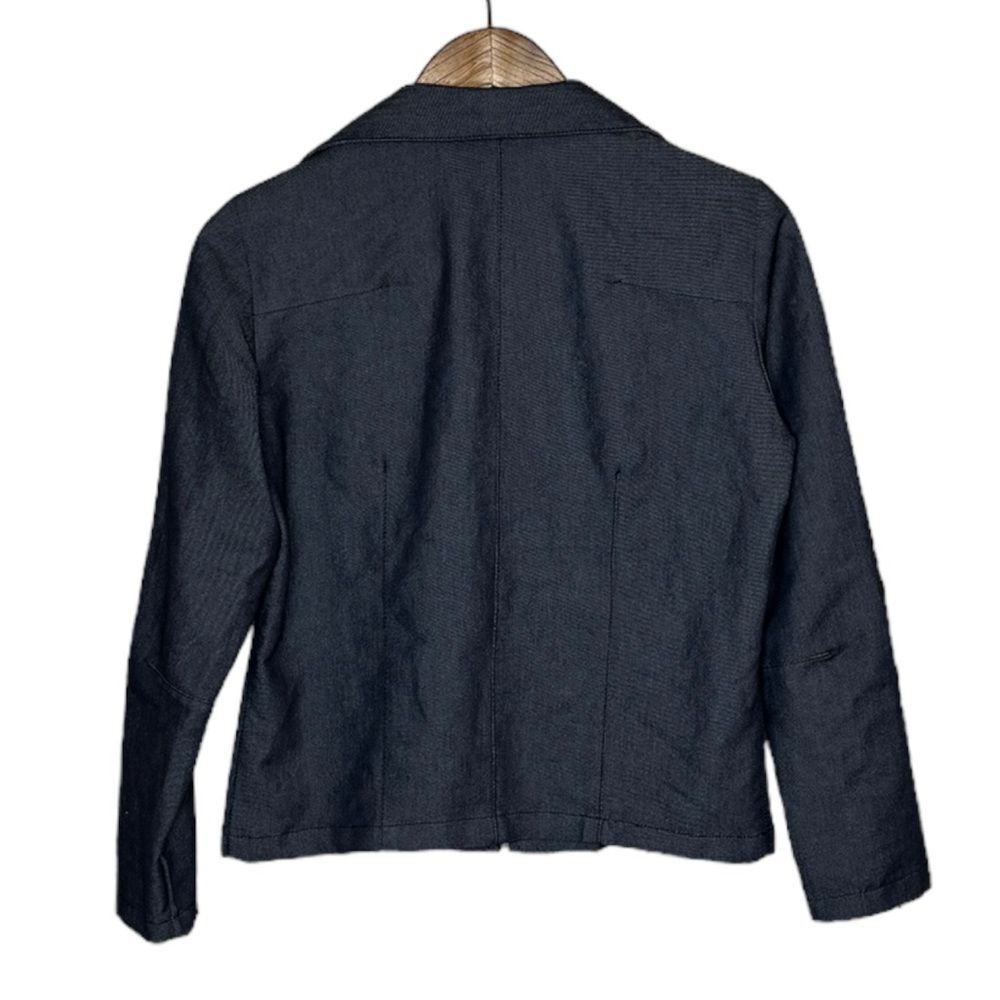 Zara Basic Gray Zip Up Jacket Size Large - image 2